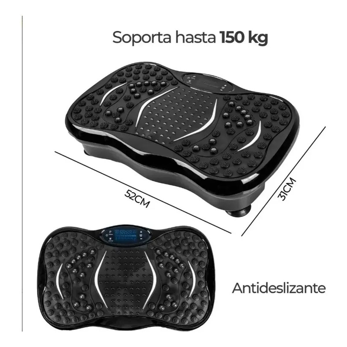 GENERICO - Plataforma Vibratoria Fitness Con Bandas Control Remoto Segun Disponibilidad
