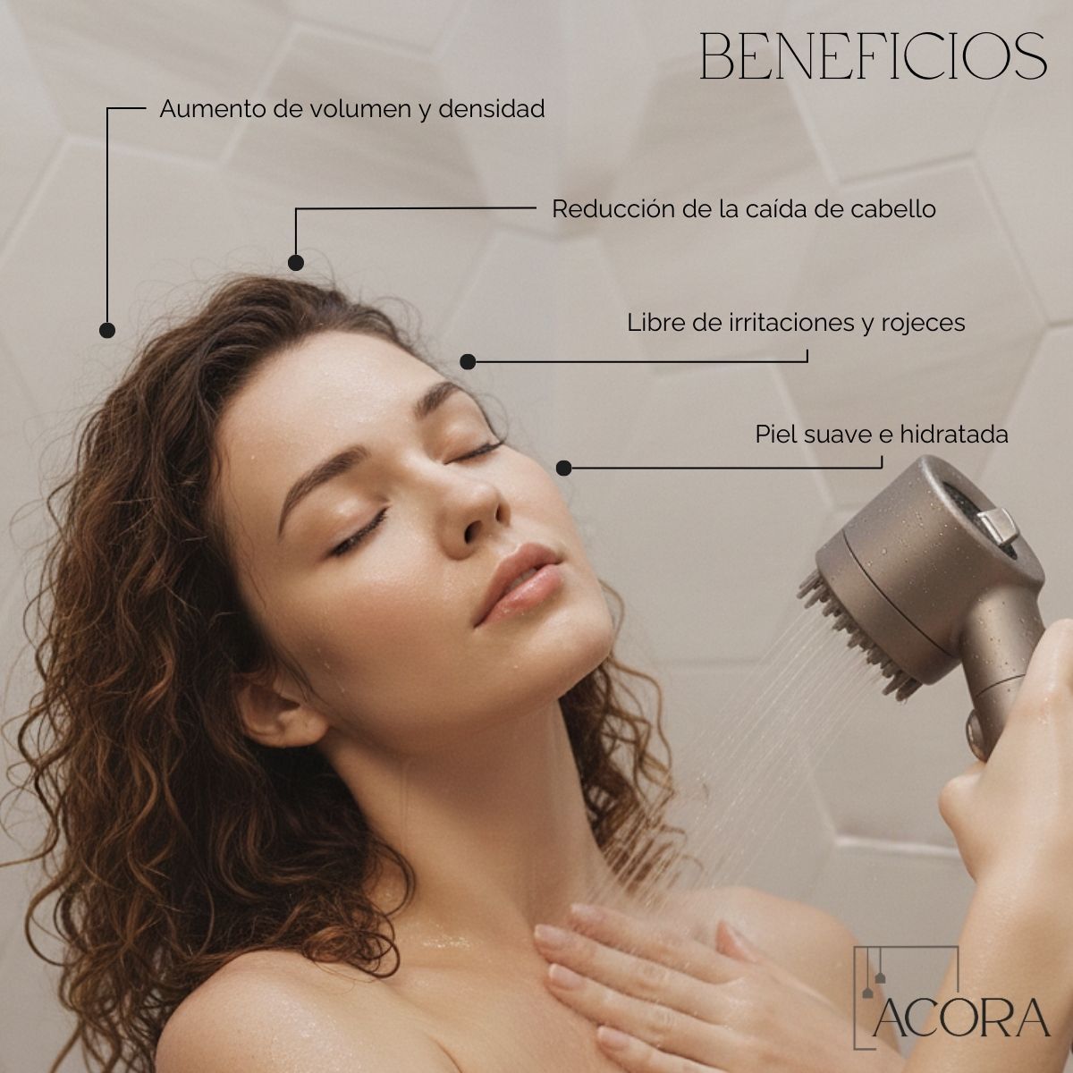 TECH - Ducha Teléfono De Mano Regadera Cabeza Alta Presión 150cm