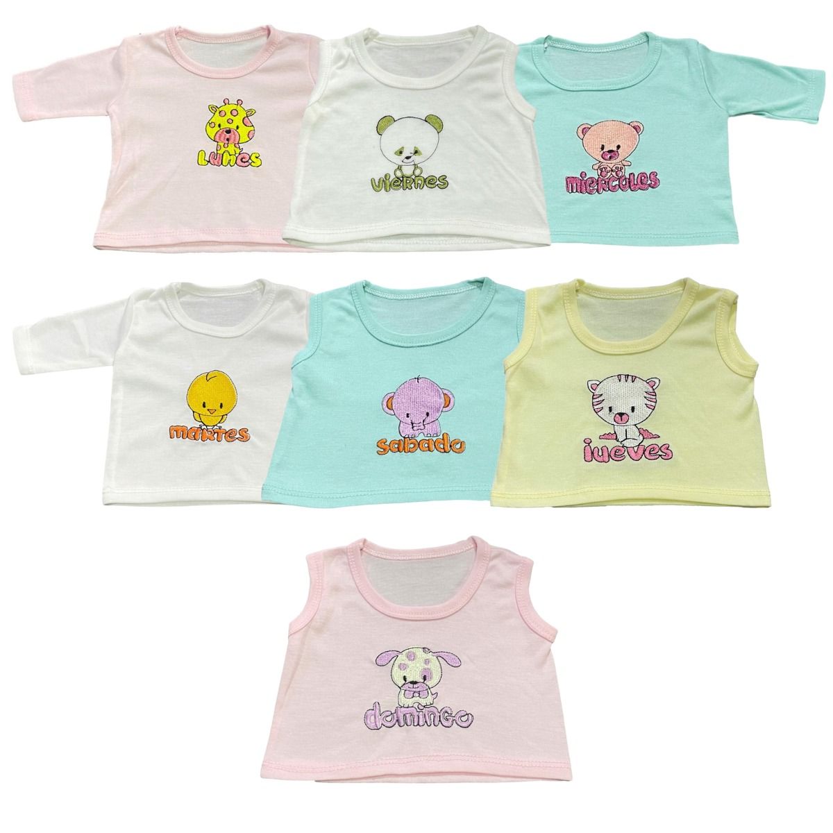 MUNDO BEBE - Semanario 14 piezas bebe multicolor 0-3 meses