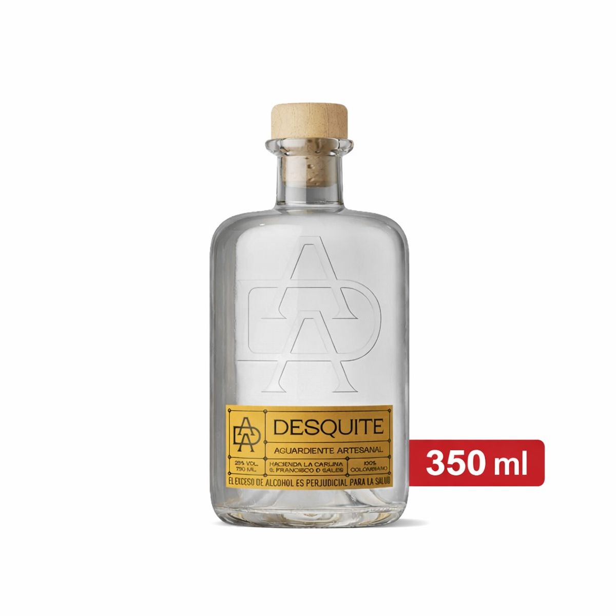 GENERICO - AGUARDIENTE ARTESANAL EL DESQUITE 350 ML