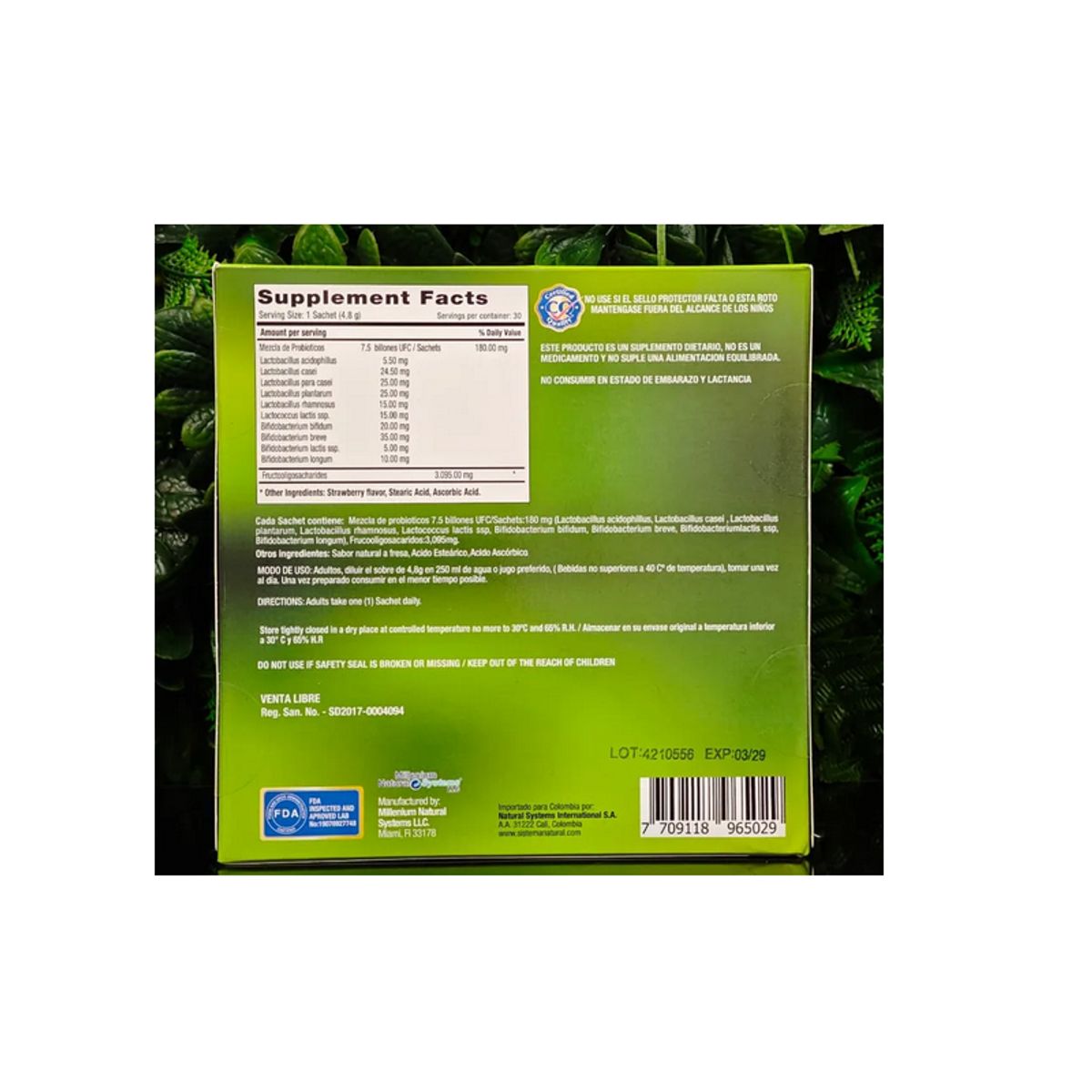 NATURAL SYSTEM - SUPLEMENTO PREBIOTICOS Y PROBIOTICOS B-WELL X 30 UNIDADES/ N.S.