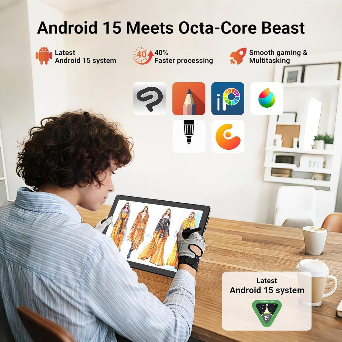 GENERICO - Tablet Hakaug De 10 Pulgadas Con Android 15, 24 Gb De Ram Y Negro