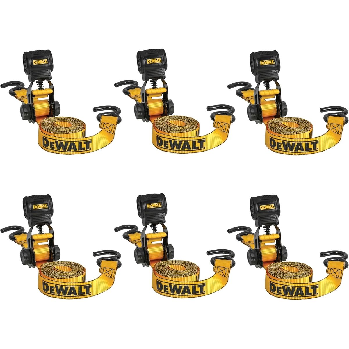 STANLEY - Correa de amarre de trinquete negro/amarillo de 1 pulgada x 10 pies, carga de