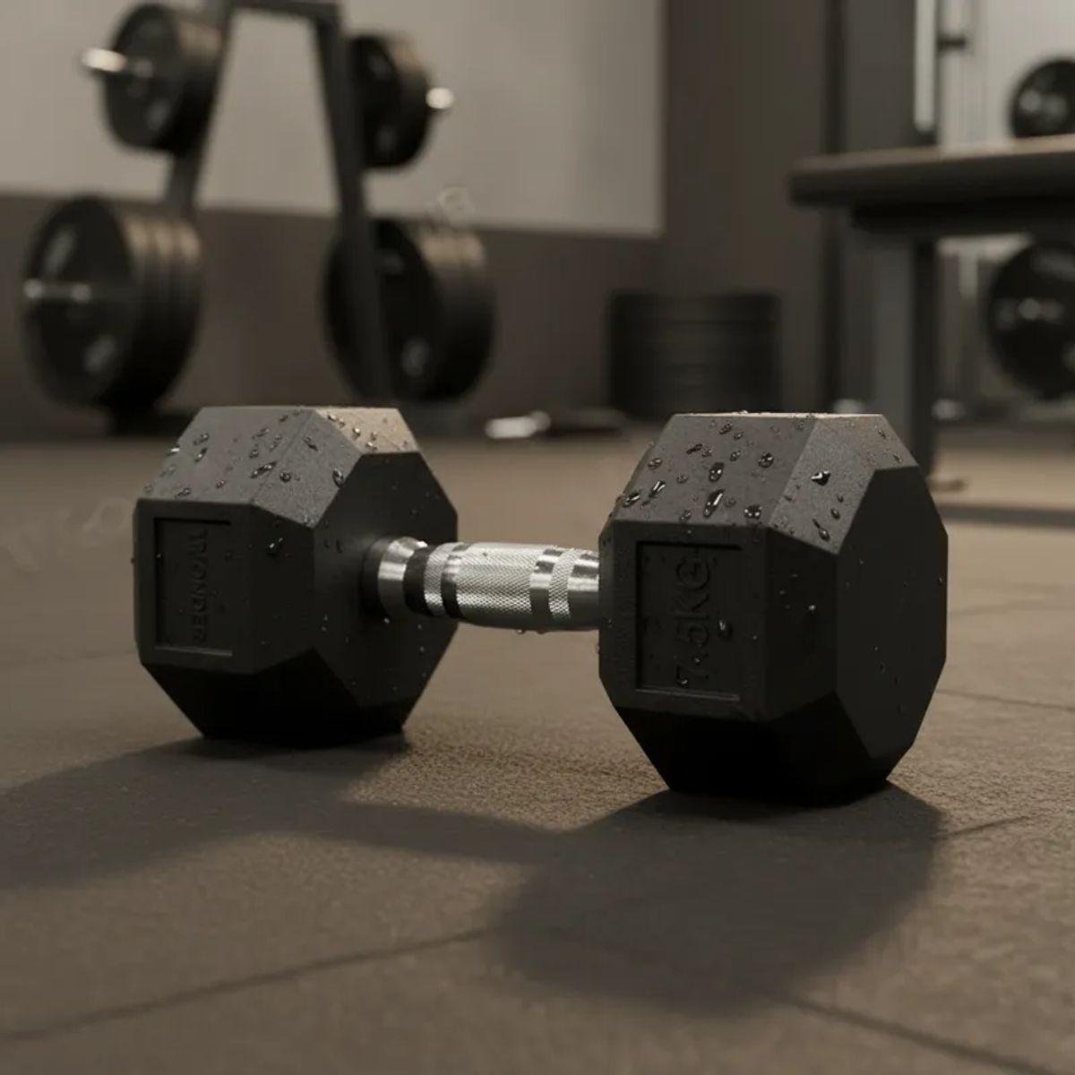 WONDER SPORT - PESAS MANCUERNAS DE 7 KG HEXAGONALES PROFESIONALES EN GOMA