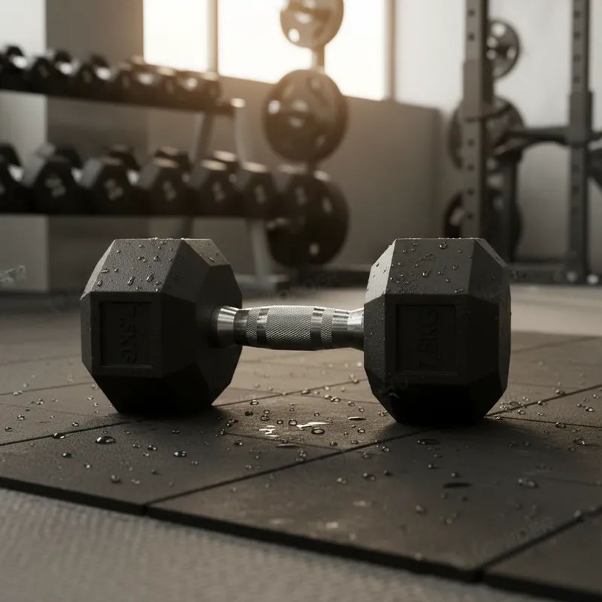 WONDER SPORT - PESAS MANCUERNAS DE 7 KG HEXAGONALES PROFESIONALES EN GOMA