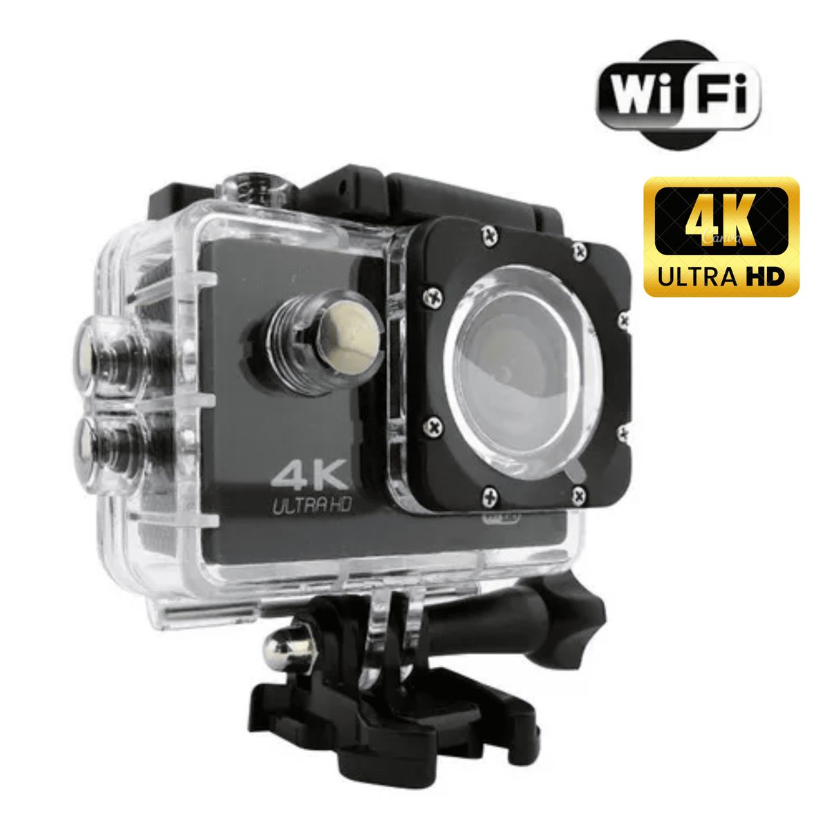 AMERICAN GENERICS - Mini Cámara Deportiva Go Pro 4K Ultra 170 grados Portátil WIFI Resiste Agua 30m