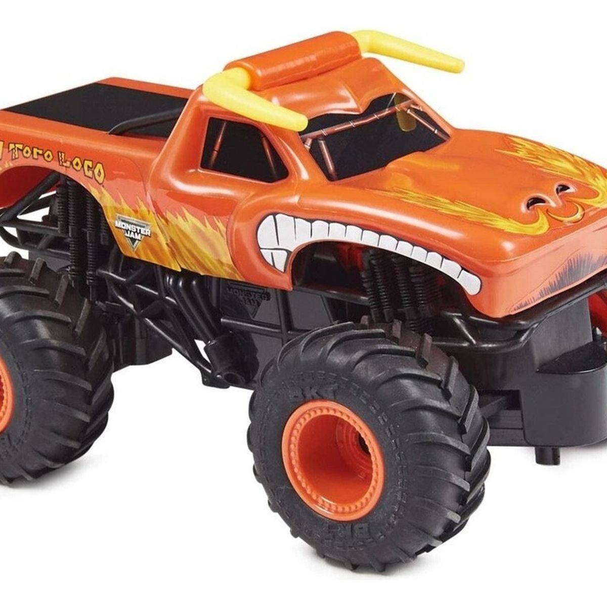 MONSTER JAM - Carro A Control Remoto El Toro Loco Monster Jam Naranja Claro