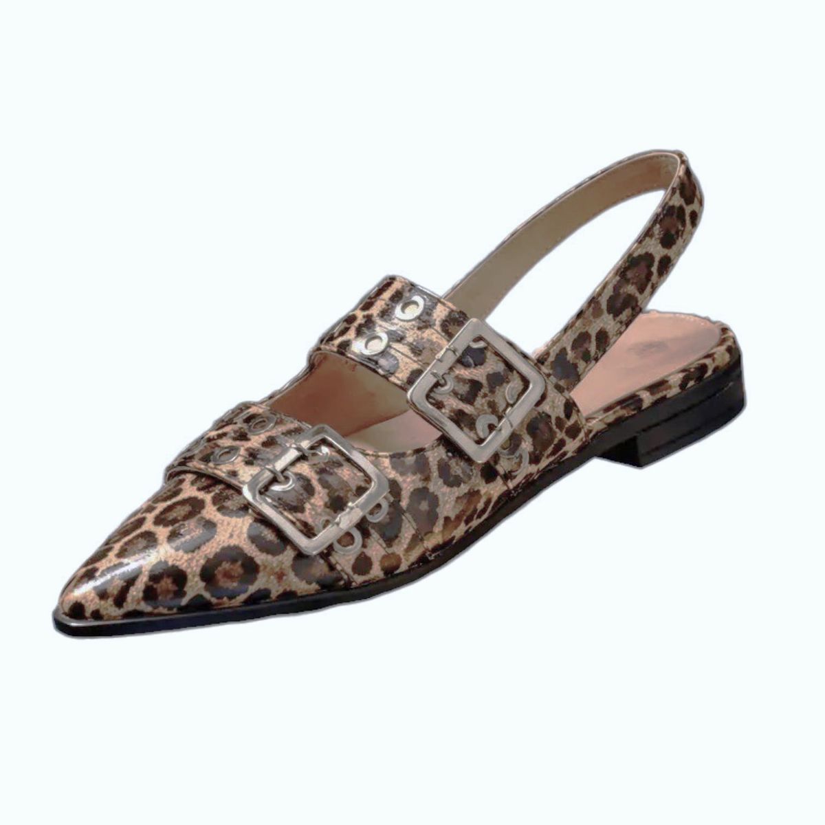 EVEGONZ - Sandalias Baletas para Mujer Animal Print Leon Tigre