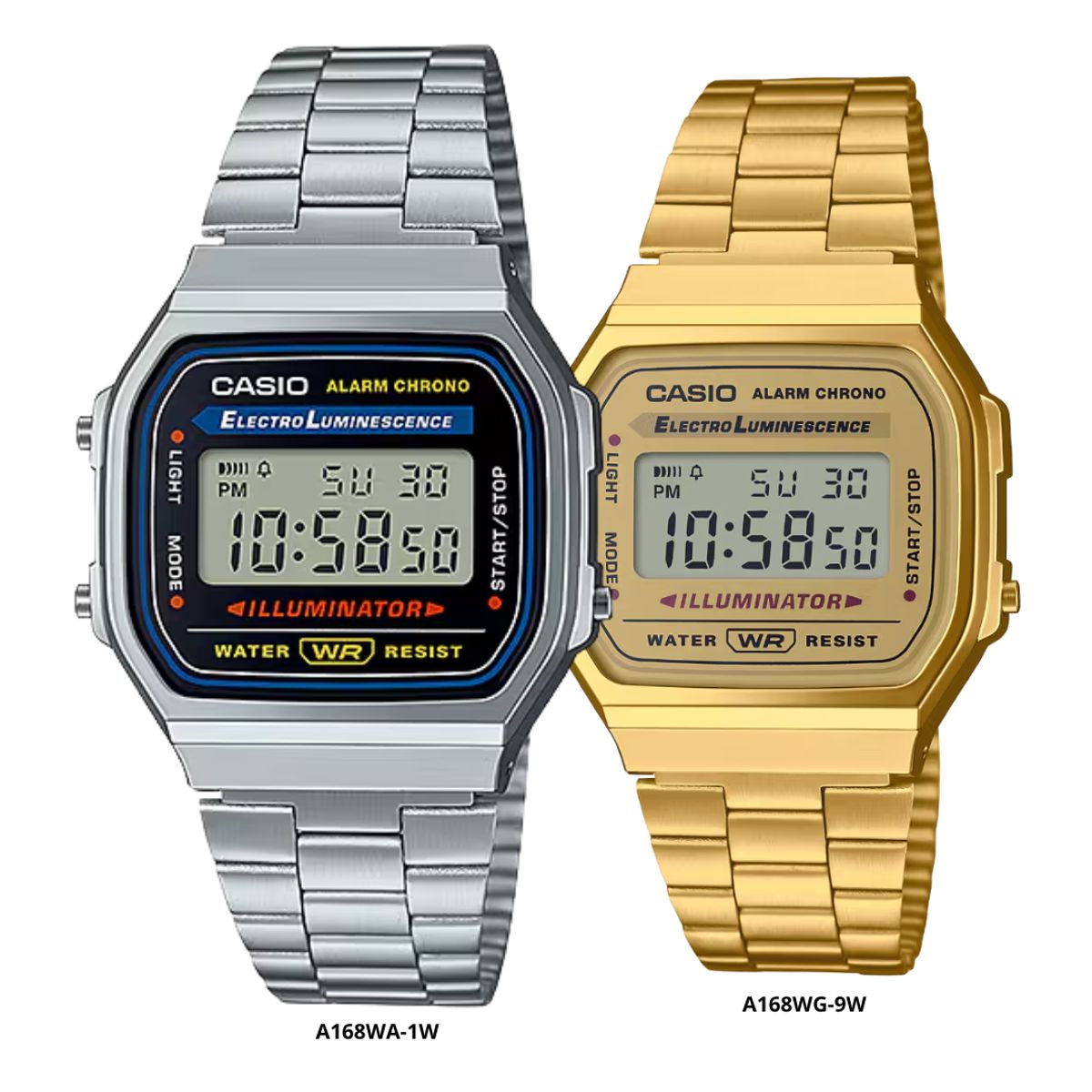 CASIO - Reloj Casio En Pareja Modelo A168W Diseño Casual