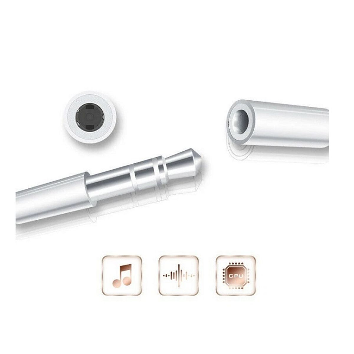 GENERICO - Conector USB Type-C con salida de audio de 3,5 mm.