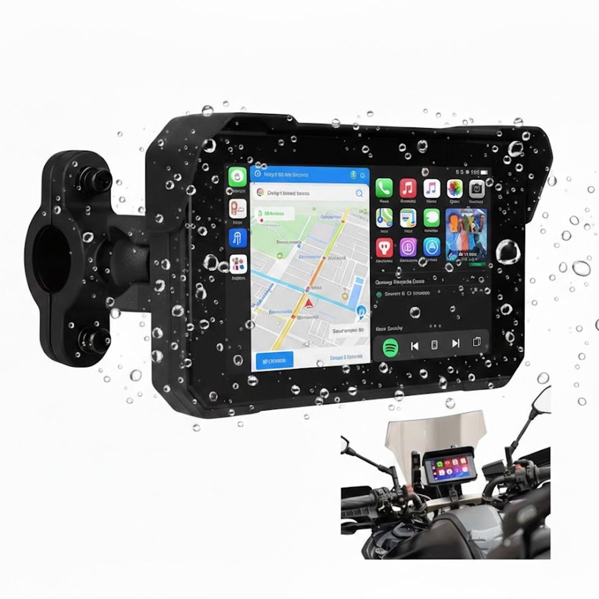 GENERICO - Pantalla Moto 6 Carplay Y Android Moto Impermeable Ip67