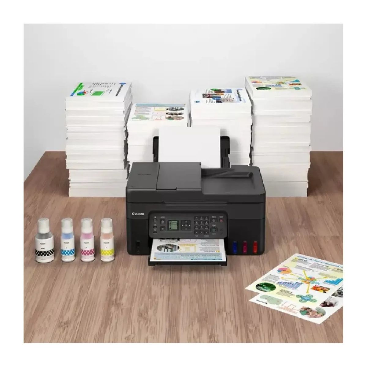 CANON - Impresora Multifuncional CANON G4170 WiFi Hogar Oficina NegroGris