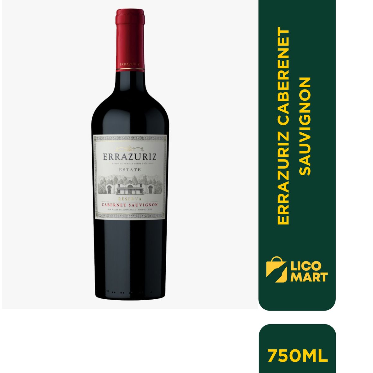 GENERICO - VINO TINTO ERRAZURIZ CABERNET SAUVIGNON 750 ML
