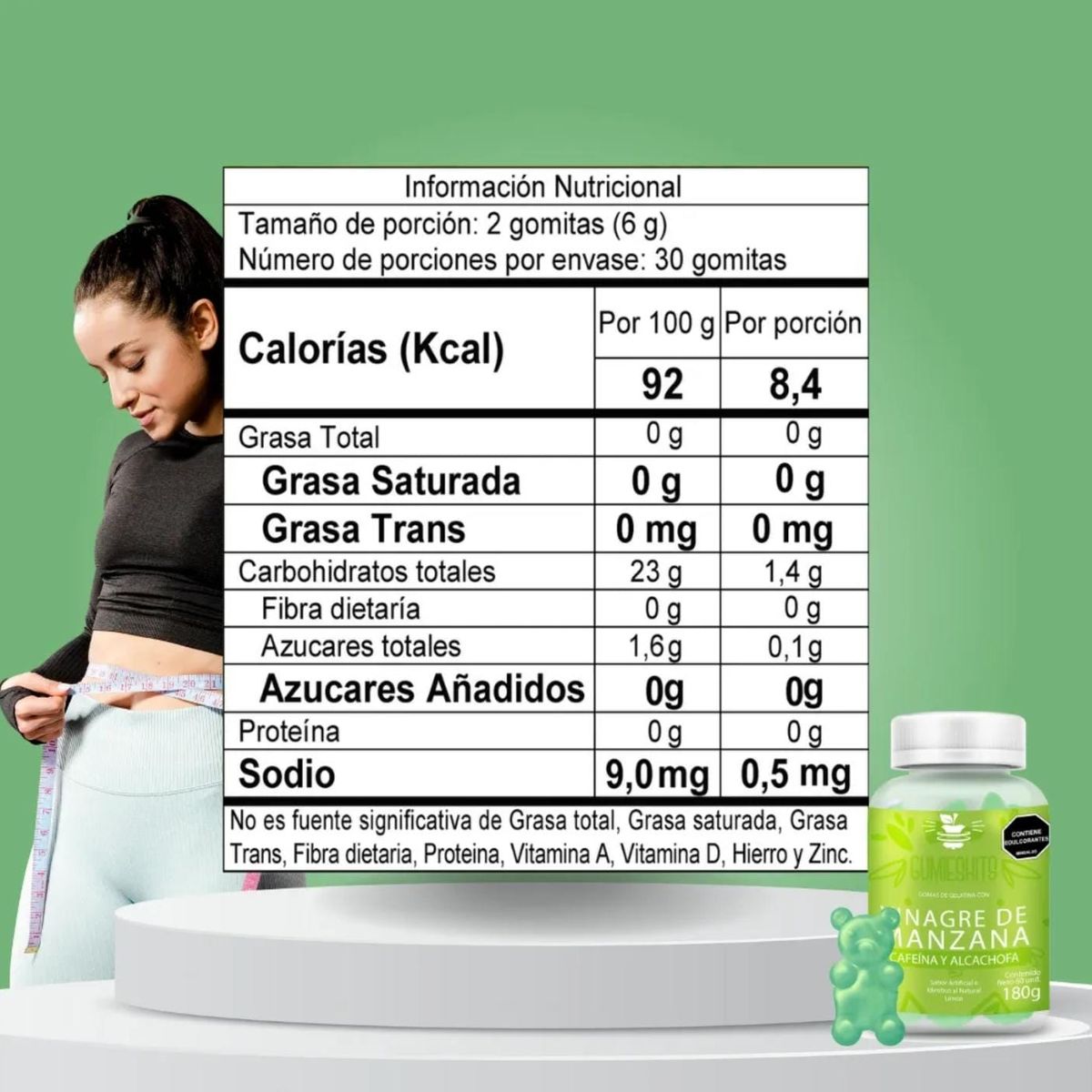 GENERICO - Vinagre de manzana cafeina y alcachofa en gomas