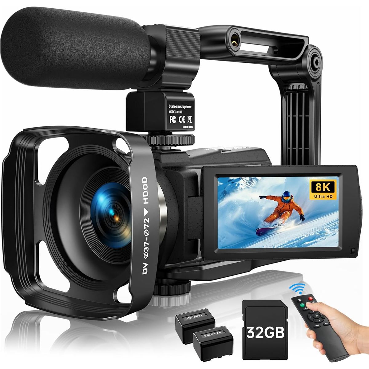 GENERICO - Videocámara 8K Ultra HD 88MP Vlogging Pro con Visión Nocturna y WiFi+Regalo