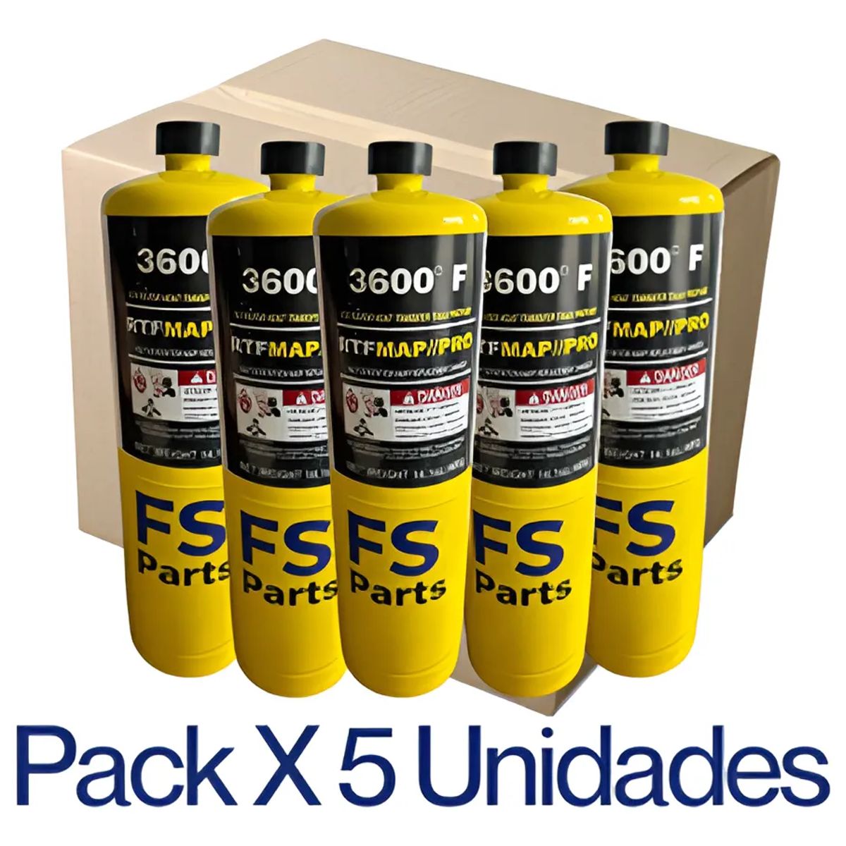 GENERICO - Gas Mapp Pro Gas Butano Pack X 5 Unidades