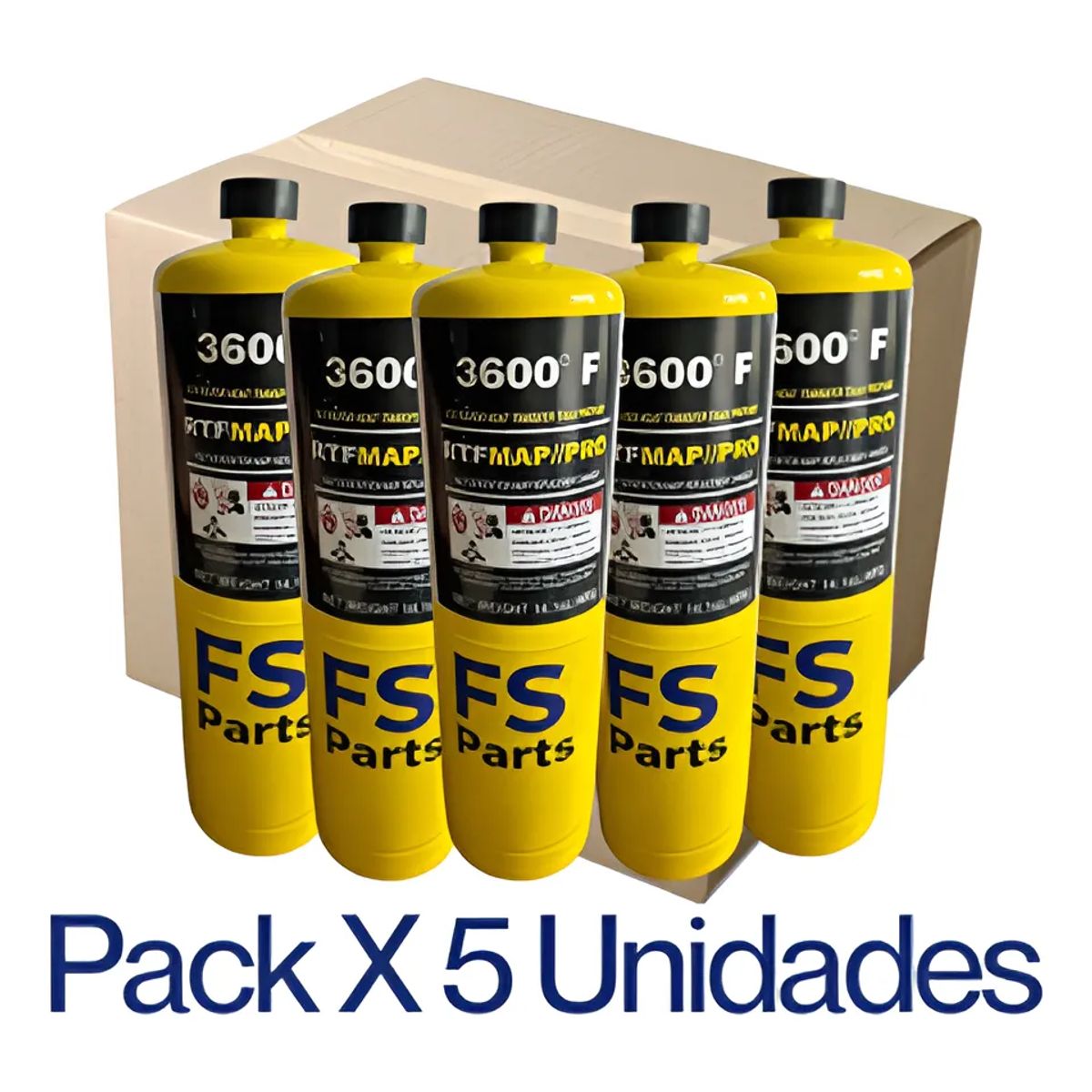GENERICO - Gas Mapp Pro Gas Butano Pack X 5 Unidades