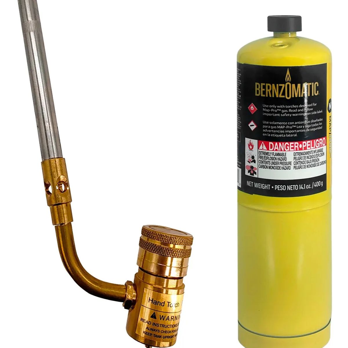 GENERICO - Kit De 1 Soplete O Boquilla Soldador + 1 Botella  Gas Mapp