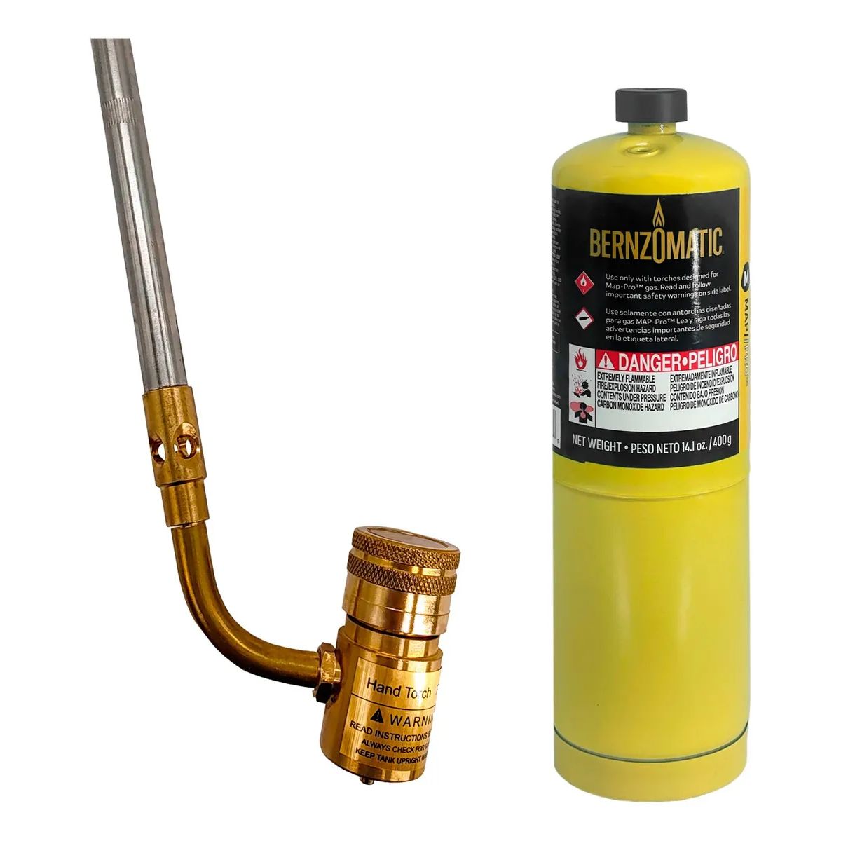GENERICO - Kit De 1 Soplete O Boquilla Soldador + 1 Botella  Gas Mapp