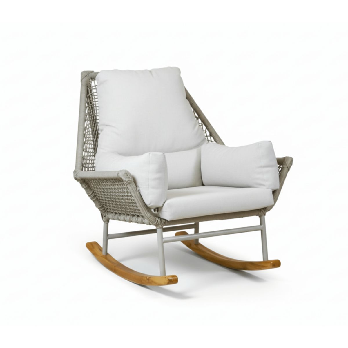 MARTEJIDO - Set Mecedoras Tejidas Gris 3 Piezas - Martejido