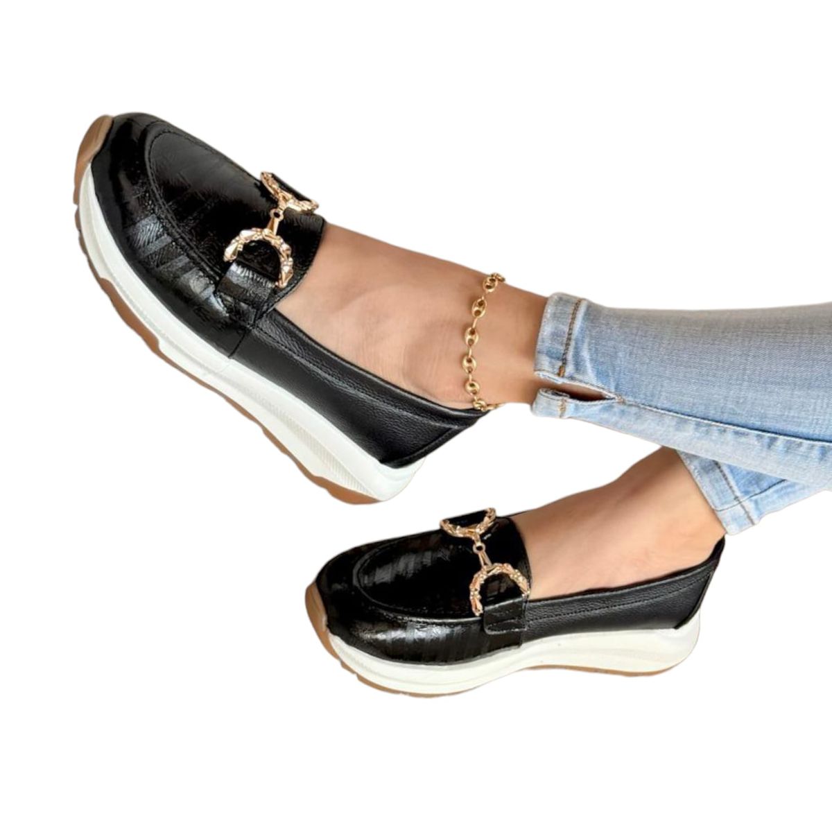 EVEGONZ - Zapato Casual para Mujer Mocasin tipo Babucha Negro