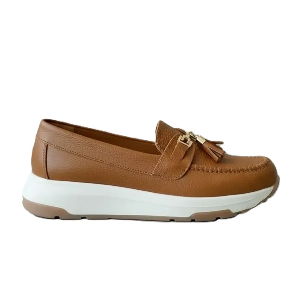 EVEGONZ - Mocasin de Mujer Marron Calzado Comodo