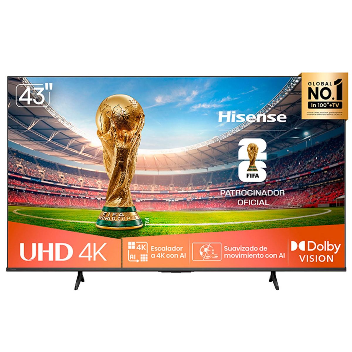 HISENSE - Televisor Hisense 43 Pulgadas UHD4K SMART 43A6NV