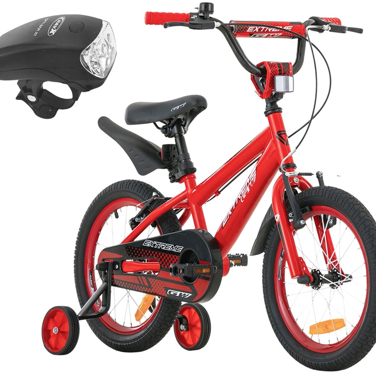 GW - Bicicleta Niño Niña Gw Rin 16 Con Accesorios Ruedas Auxiliar