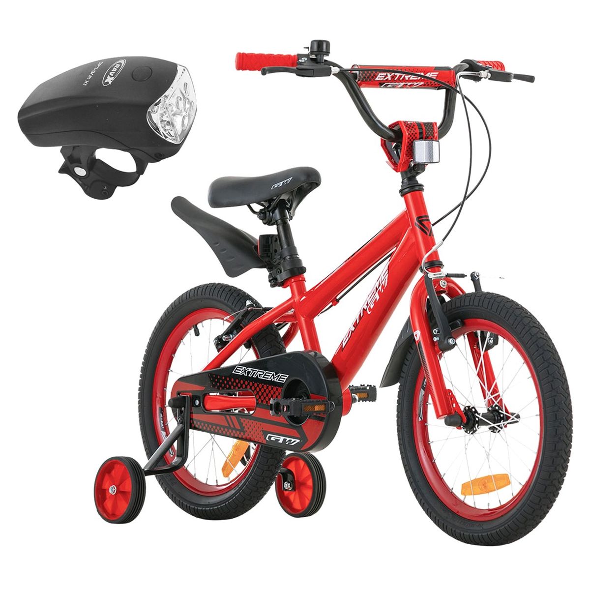 GW - Bicicleta Niño Niña Gw Rin 16 Con Accesorios Ruedas Auxiliar