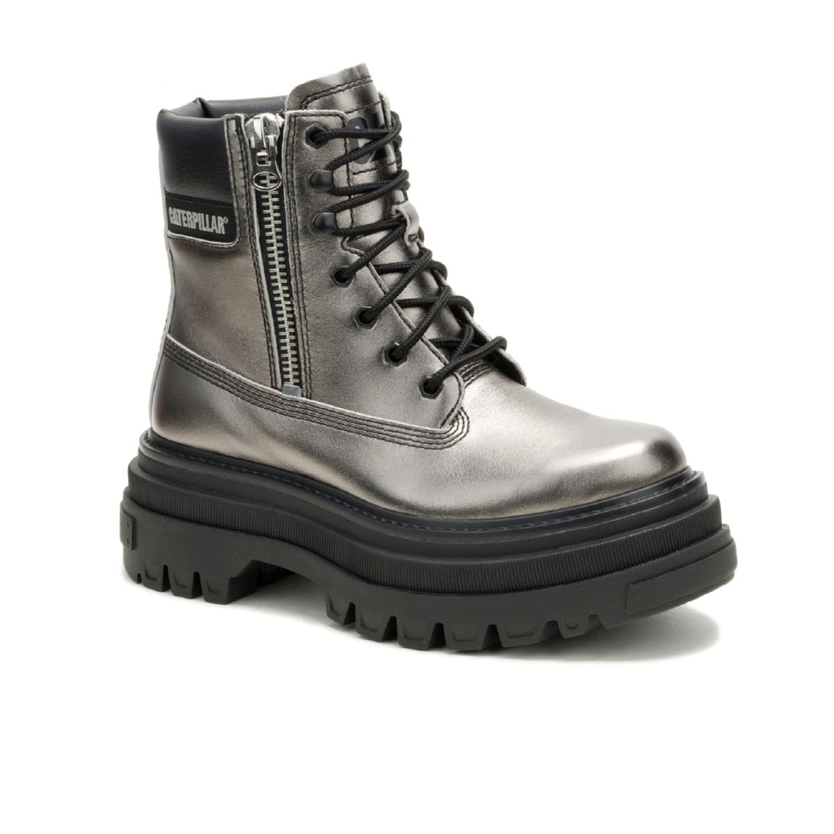 CAT - Bota Mujer CAT BOLDER ZIP Plateado CAT