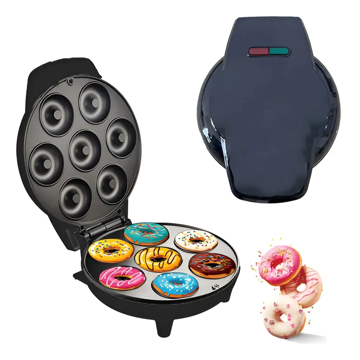 GENERAL - Maquina Mini Donas 7 Puestos WP-DM16 Negra