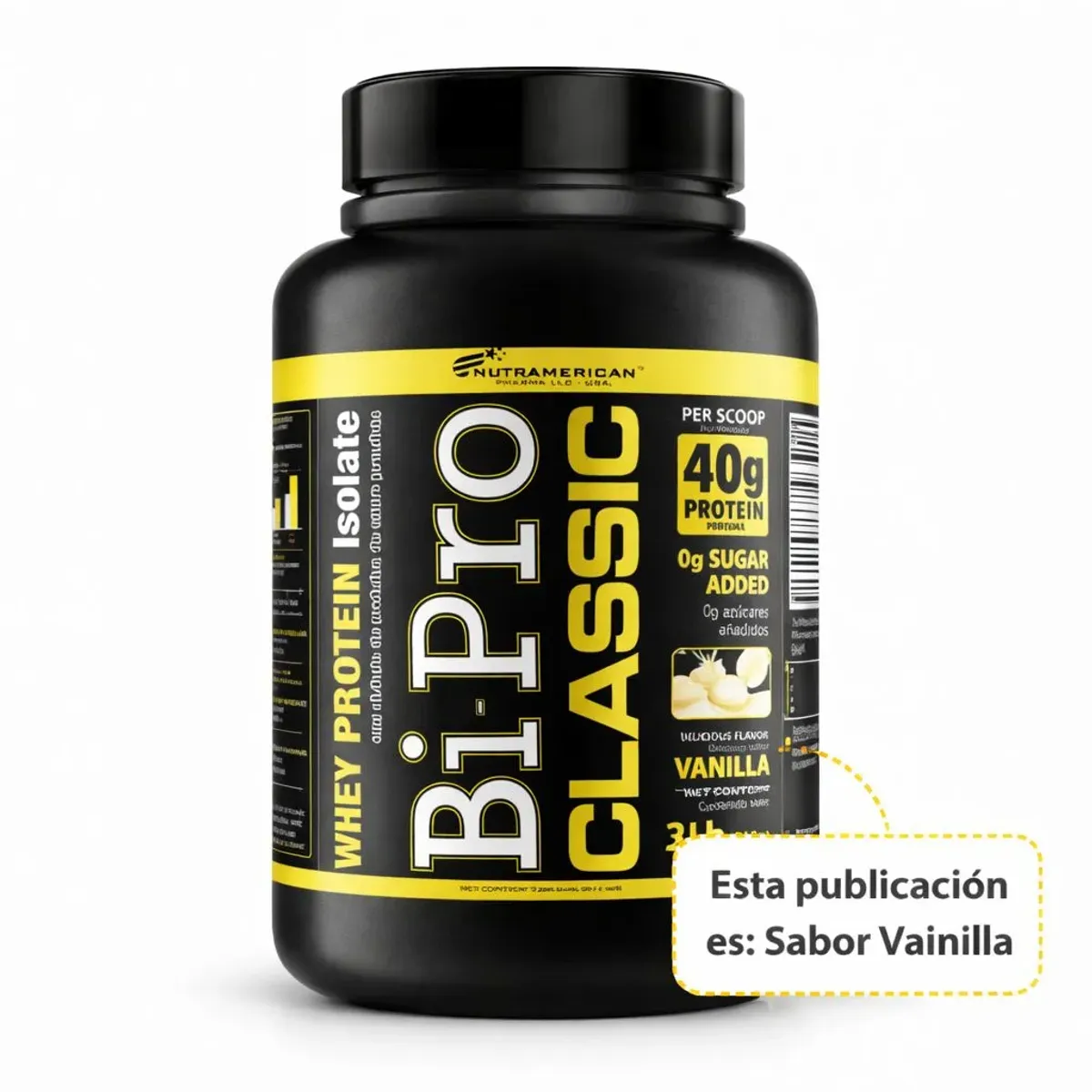 MEGAPLEX - Proteína BiPro Classic Whey Isolate Aislado De Suero Vainilla 2 lb 35 Porciones