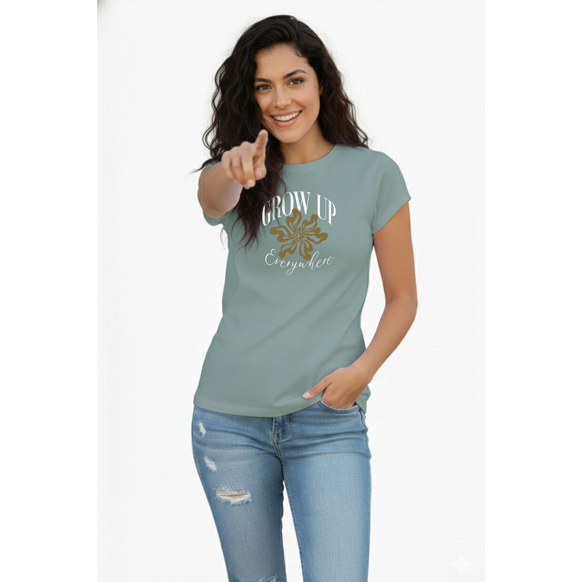 BOCARED - CAMISETA PARA DAMA CON ESTAMPADO EN COLOR   BLANCO