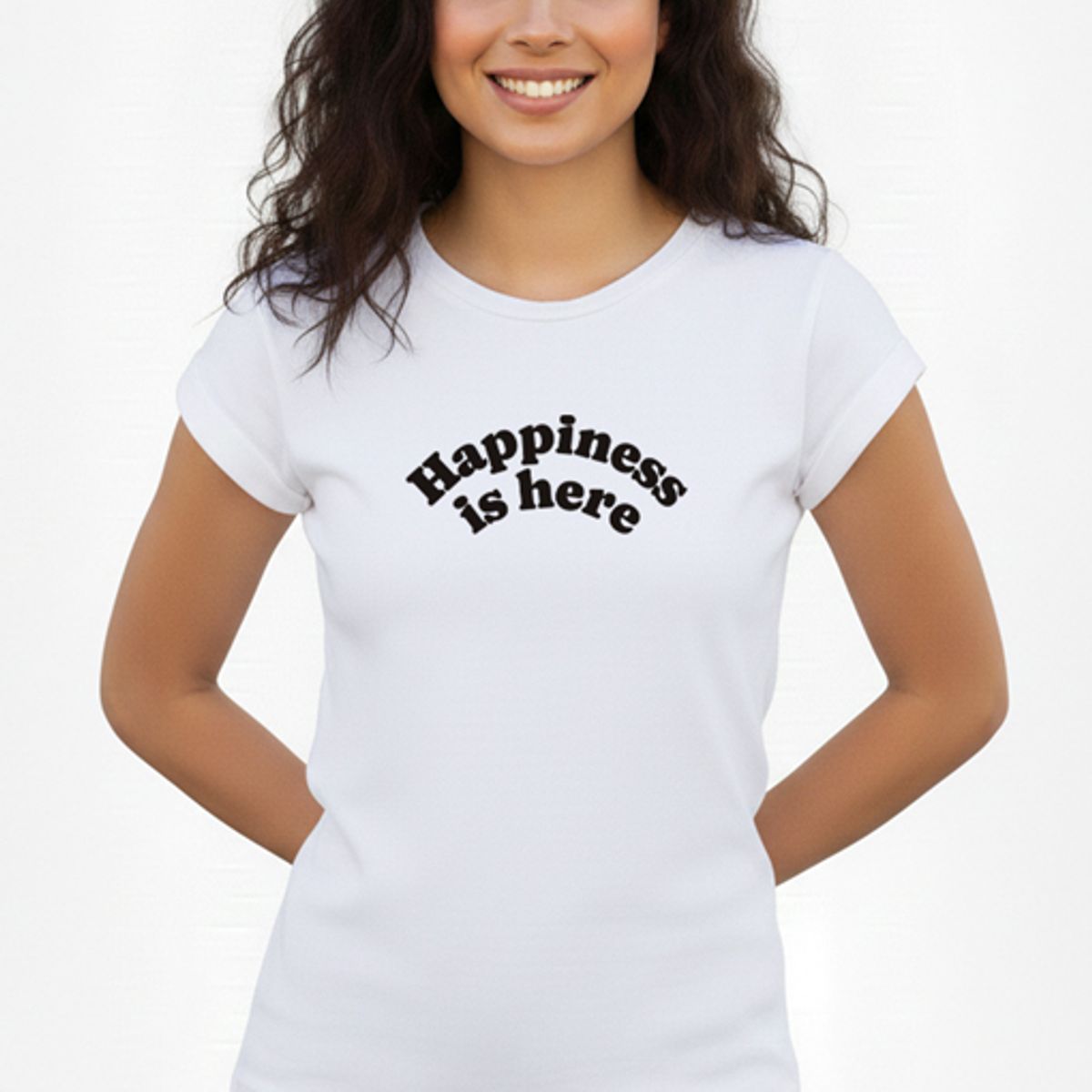 BOCARED - CAMISETA P PARA DAMA CON ESTAMPADO EN COLOR  BLANCO