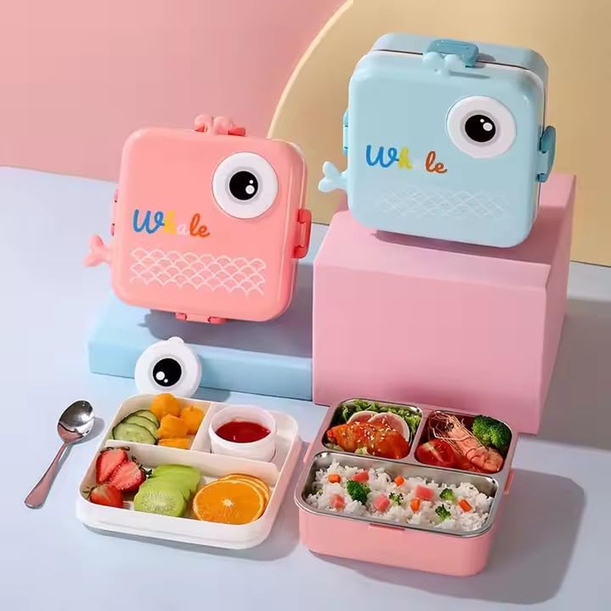 GENERICO - LONCHERA INFANTIL ANIMALES ACERO INOXIDABLE FIAMBRERA