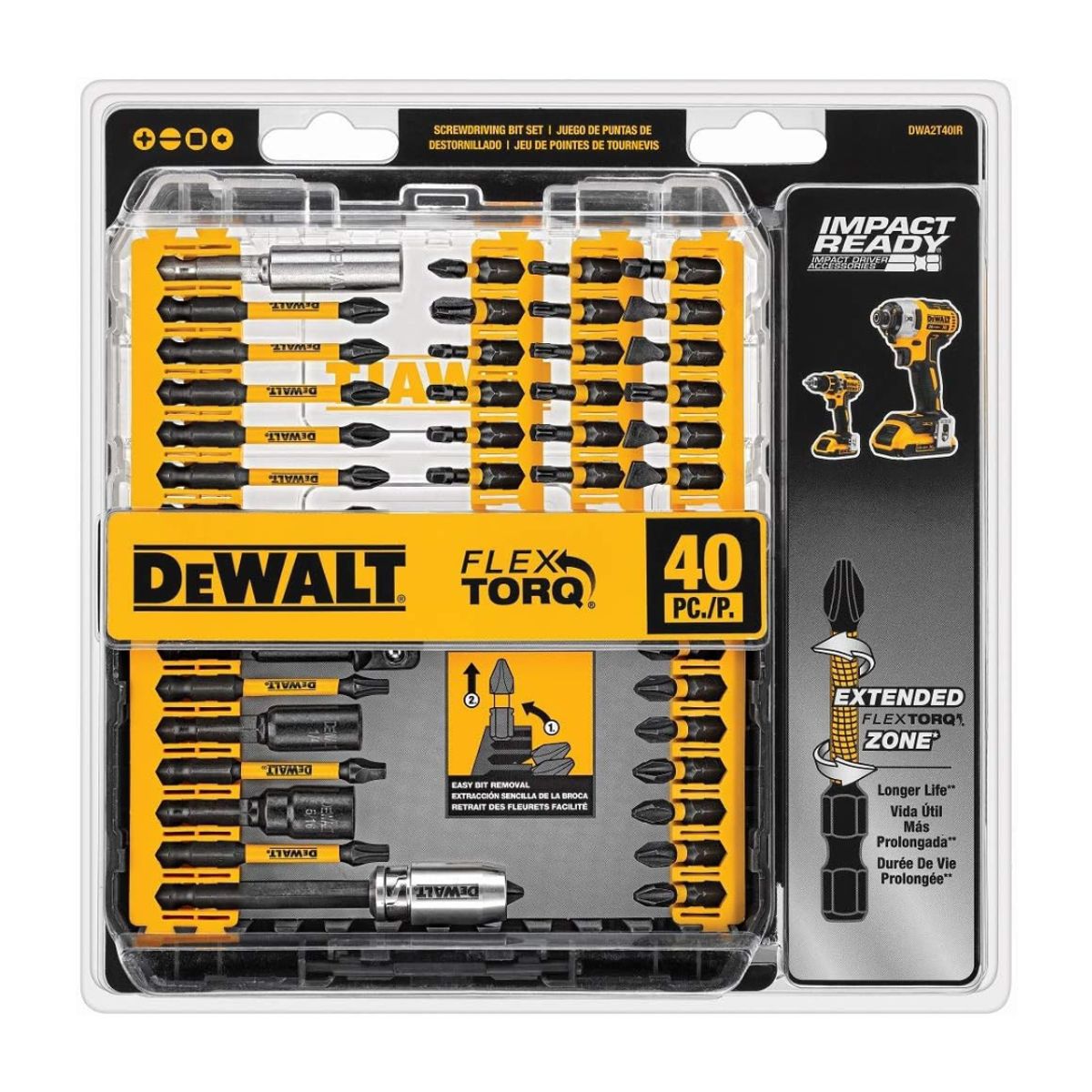 DEWALT - Juego De Puntas Dewalt De Impacto 40 Pc - Dwa2t40