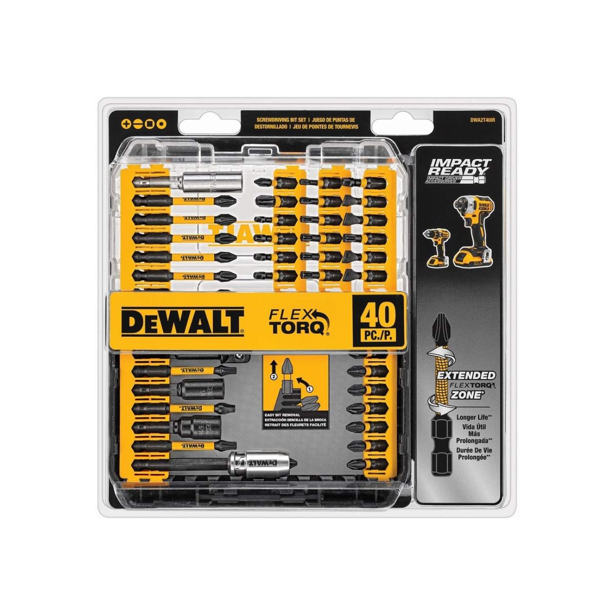 DEWALT - Juego De Puntas Dewalt De Impacto 40 Pc - Dwa2t40