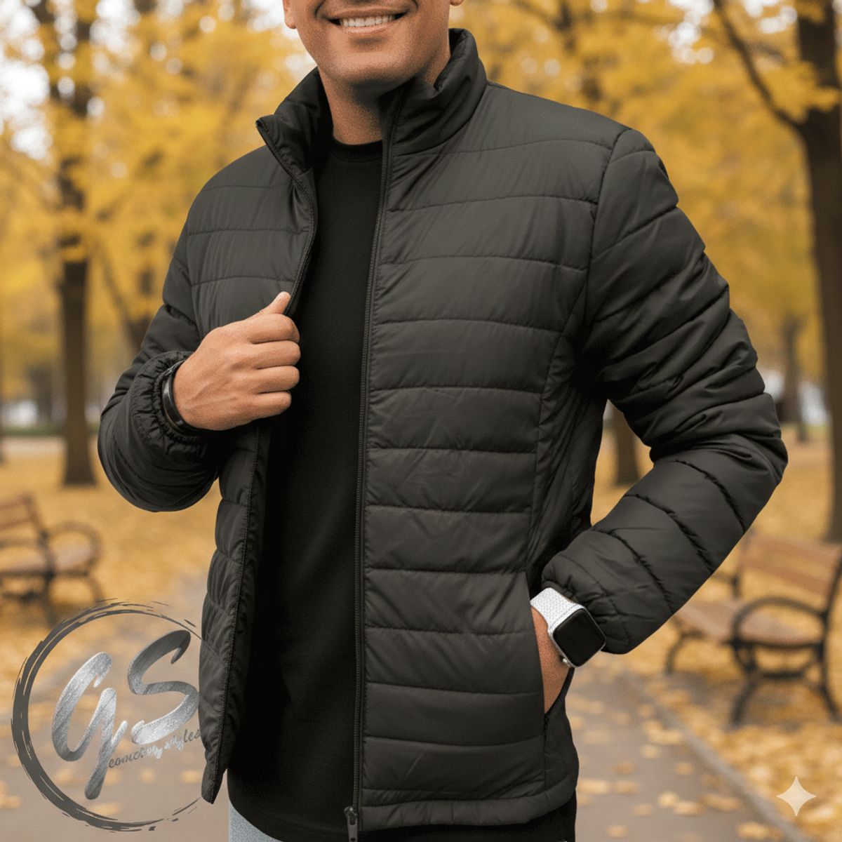 GENERICO - Chaqueta Hombre Invierno Acolchada Impermeable colores varios