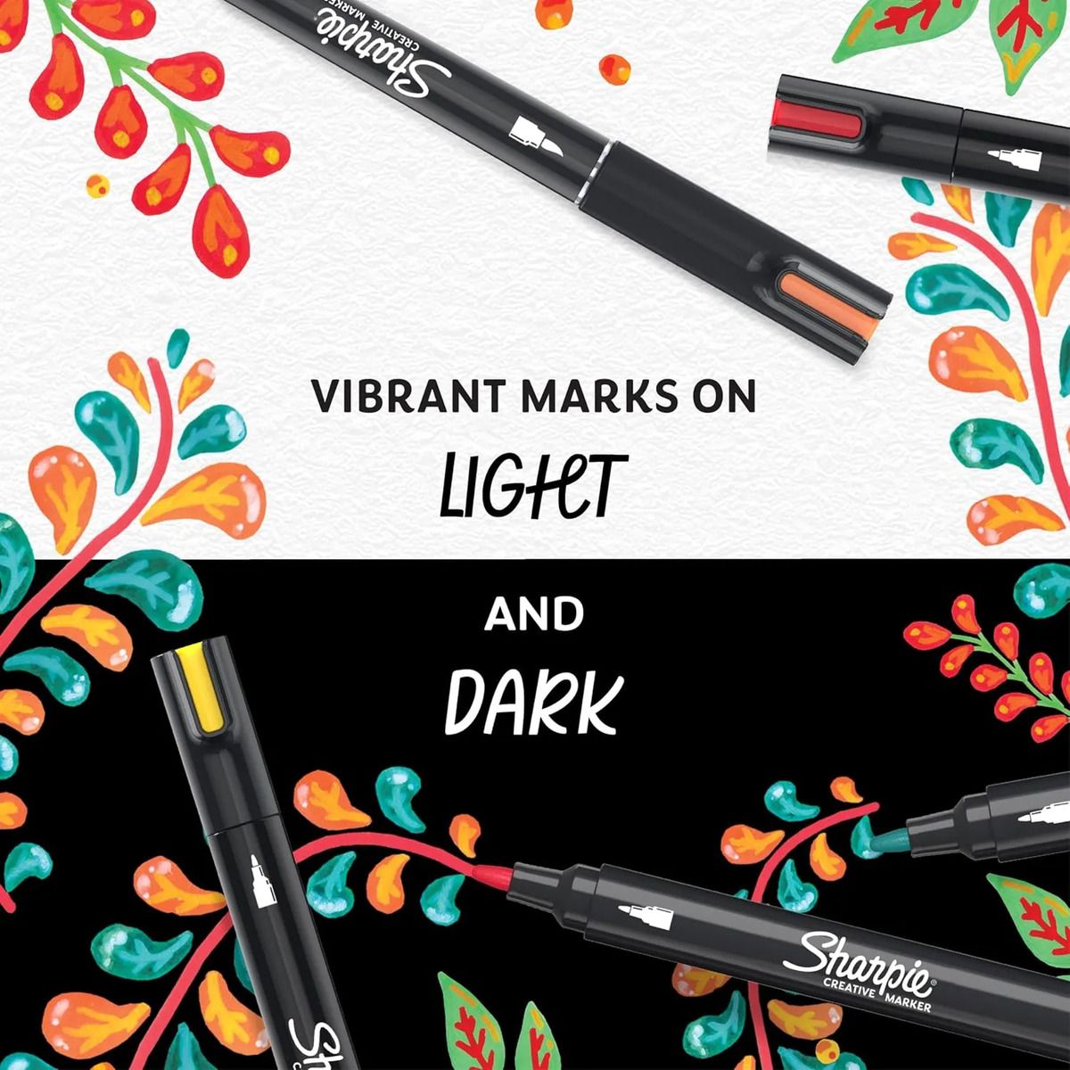 SHARPIE - Sharpie Marcadores Acrílicos Punta Pincel 12 Colores Set
