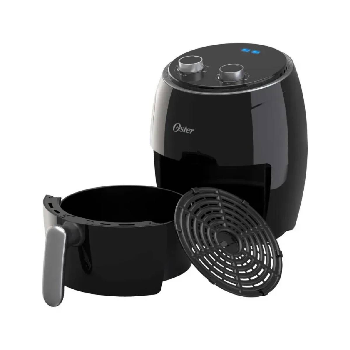 OSTER - Freidora de Aire Manual Oster 3.8 Litros Negra con Controles de Tiempo y Temperatura