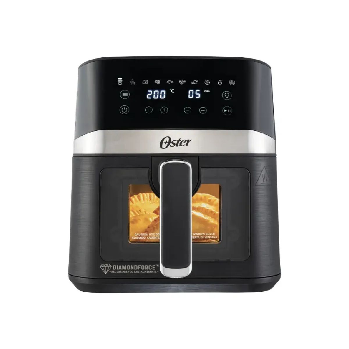 OSTER - Freidora de Aire Digital Oster 4 Litros Negra DiamondForce con Luz Interna