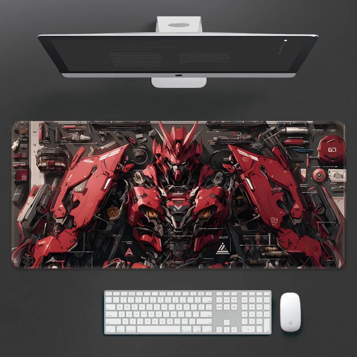 GENERICO - Mouse Pad Gamer Robot 20 Largo 80cm X 30cm Antideslizante Gaming XL