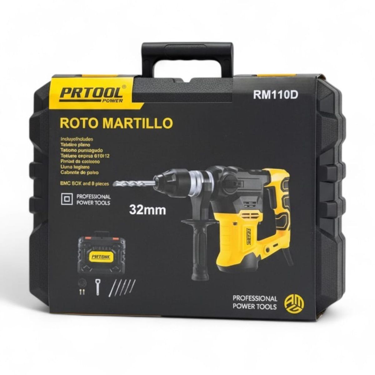 PROTOOL - Taladro Rotomartillo Demoledor Sds Plus Industrial 1250w