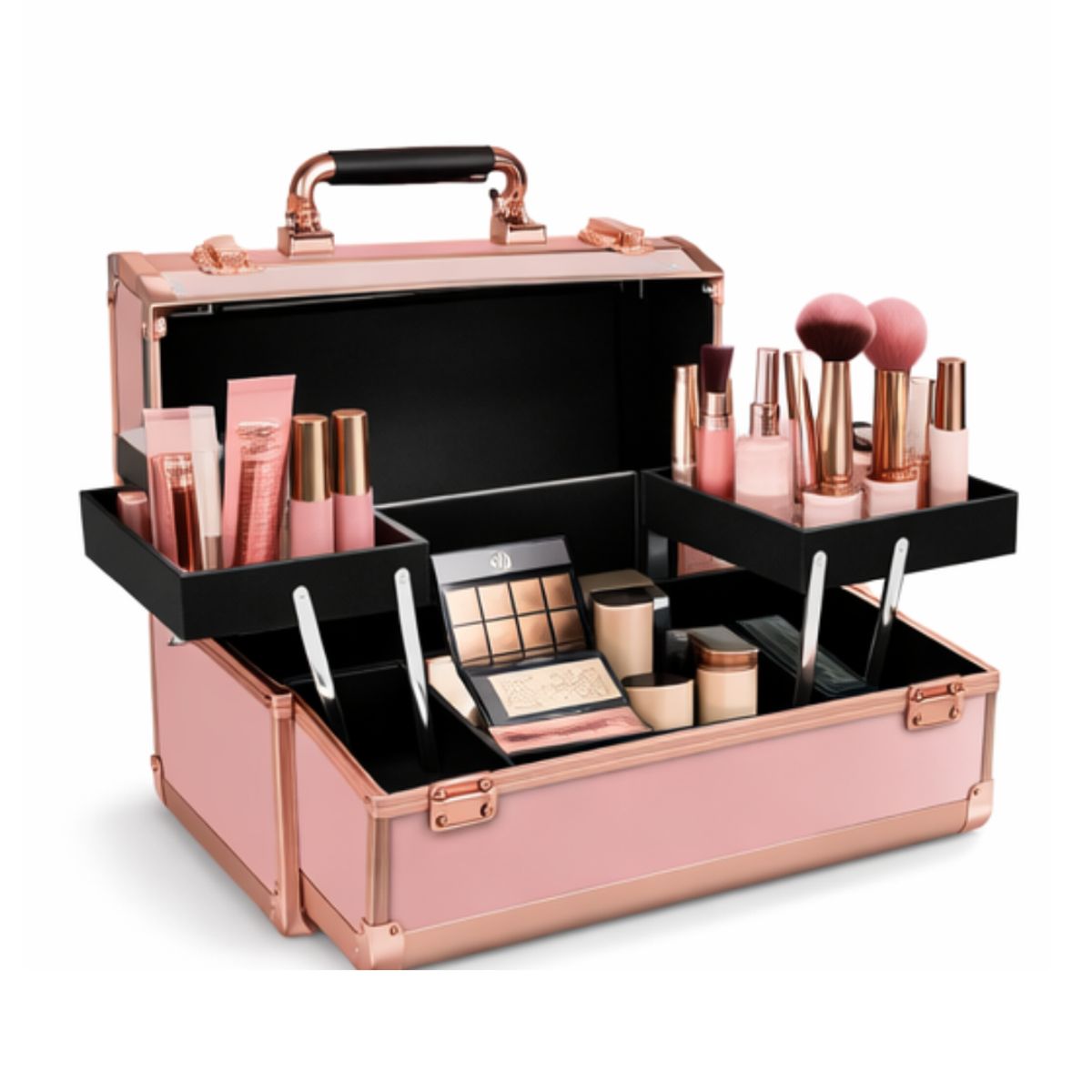 GENERICO - Maletín Profesional de Maquillaje Expandible Portátil