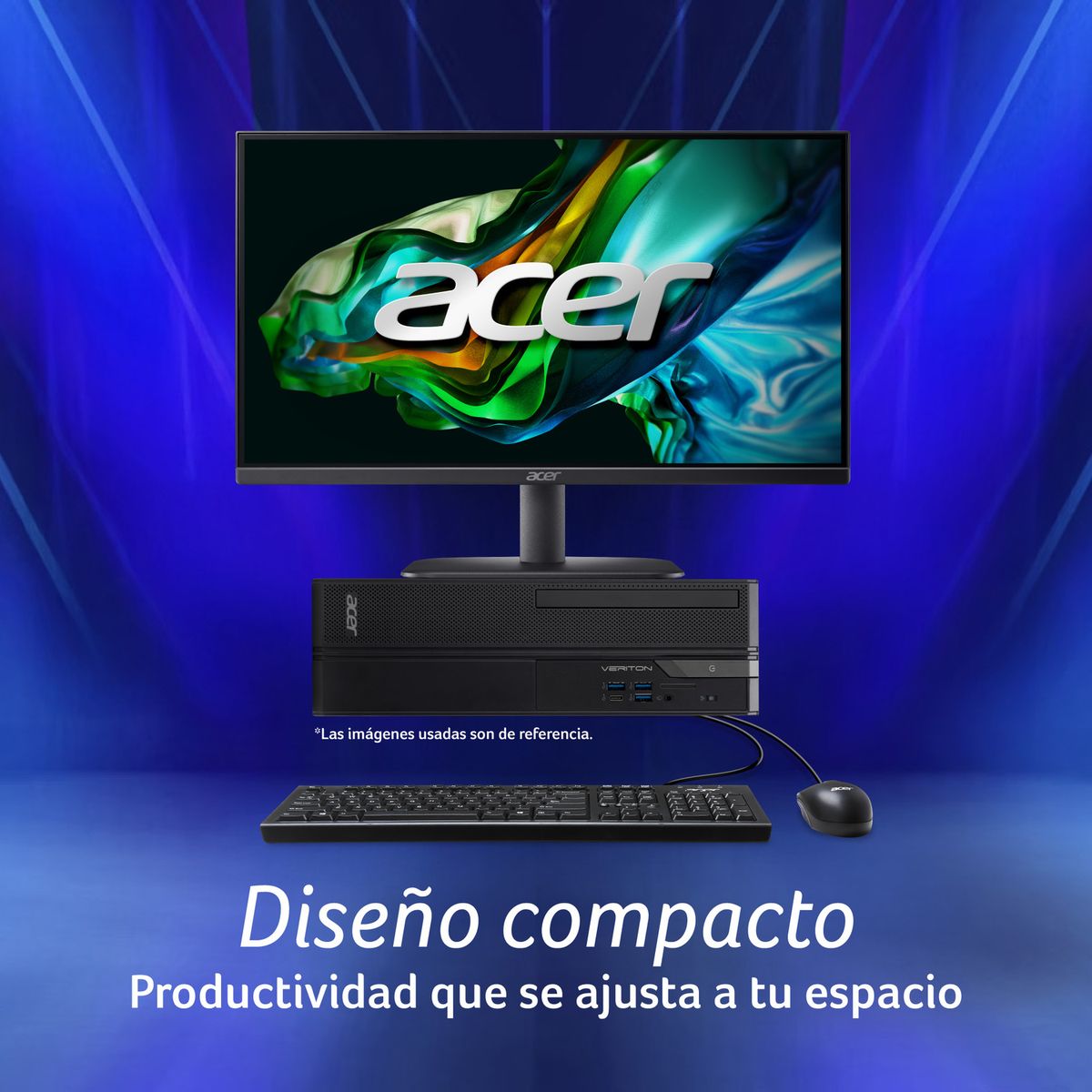 ACER - Computador Acer Veriton Intel Core i3 12100 16GB 512GB SSD Monitor 24" VX2720G-LD11