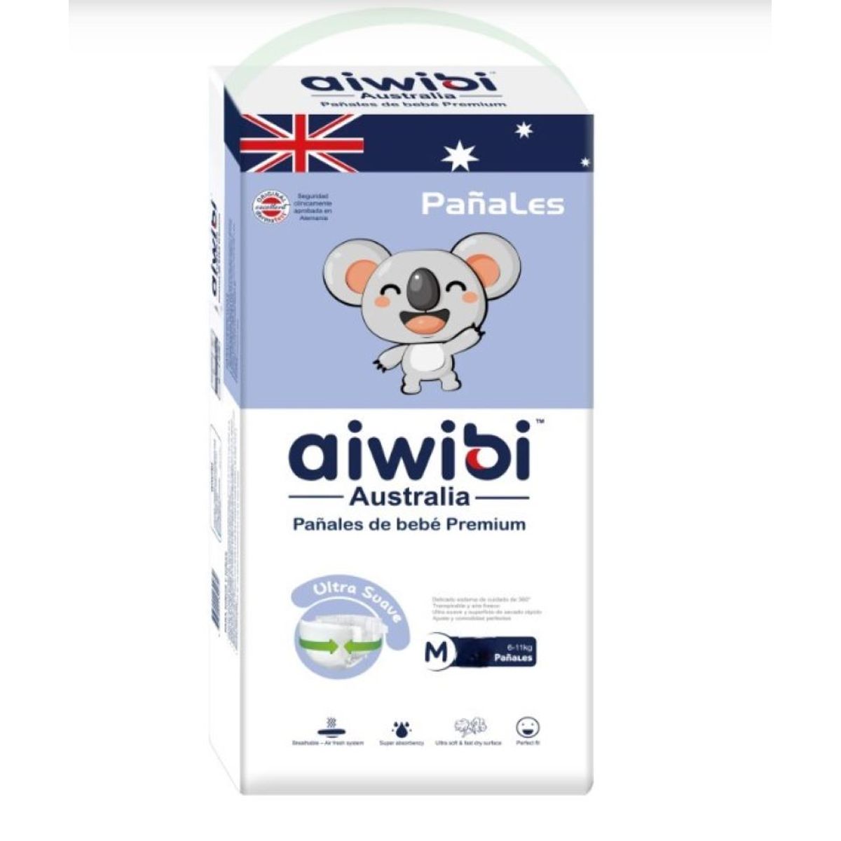ZHOPI CO - Pañales Aiwibi Premium Bebes Etapa 2 X 104 Unidades