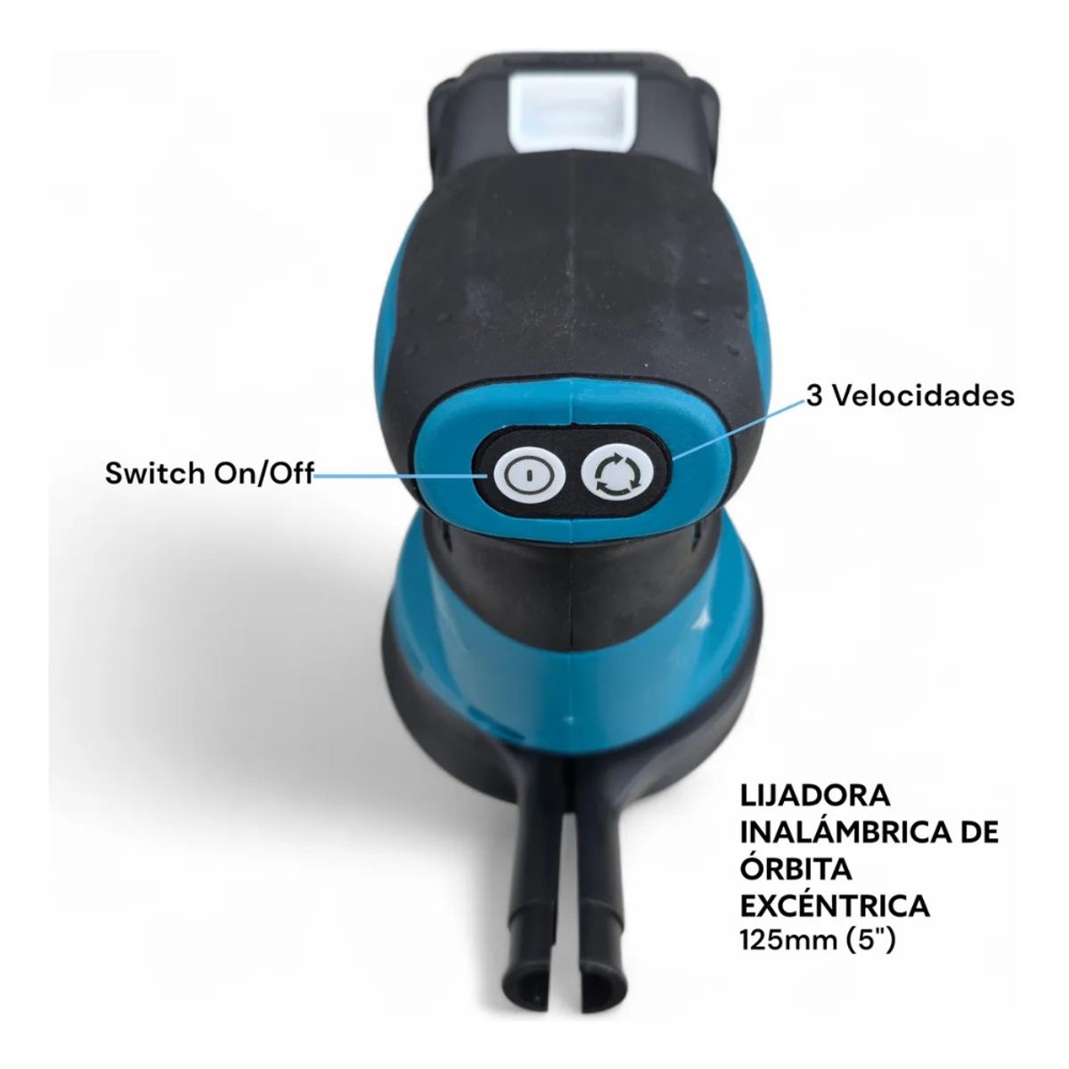 PROTOOL - Lijadora Orbital Inalámbrica 5” 36V LO36M + 2 Baterías