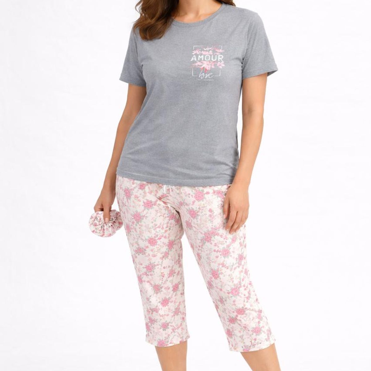 EMPIJAMADAS - Pijama Mujer Pantalon Capri y Camisa Manga Corta