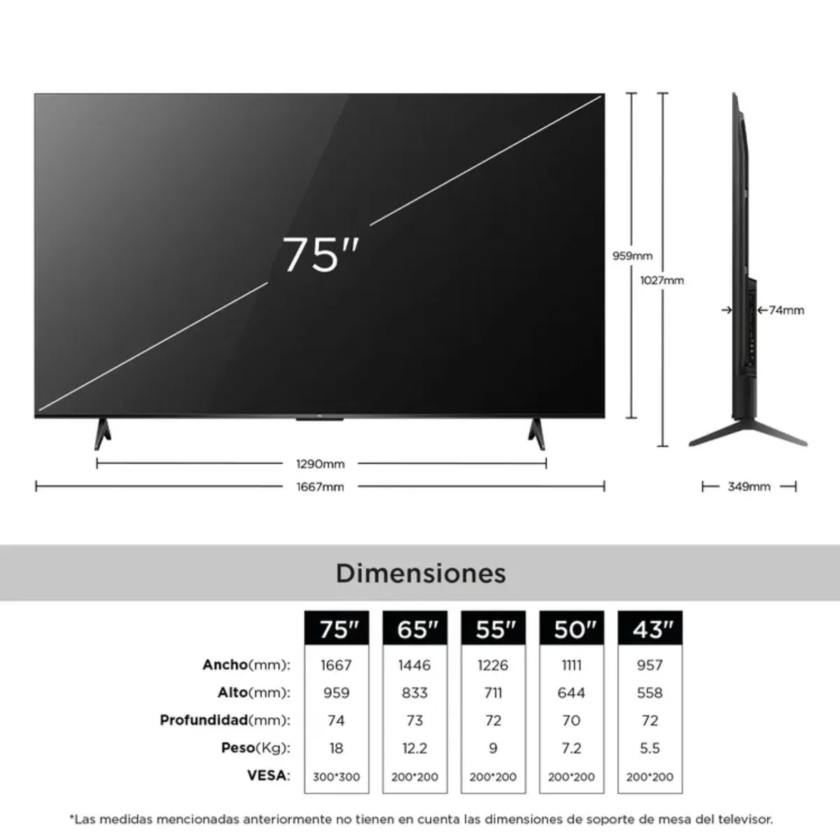 TCL - Televisor TCL 75 4K Smart TV LED 75V6C Google TV