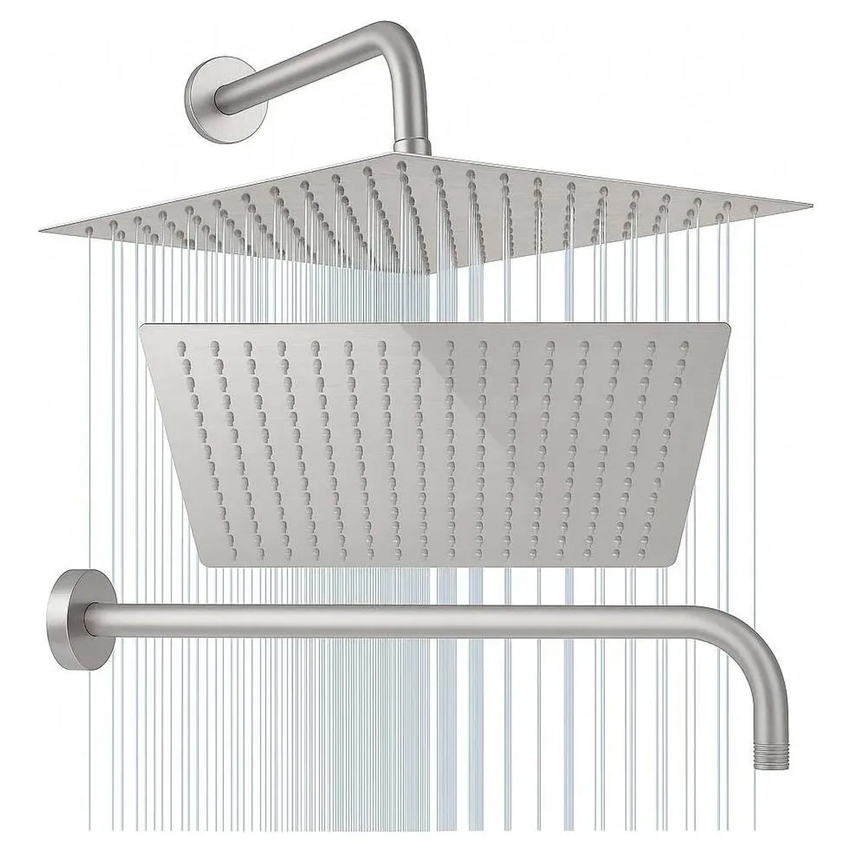 GENERICO - Kit Ducha 30cm Mezclador Monocontrol Satinado opaco Tames